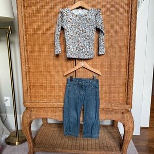 Janie and Jack Denim Jeans and Carter’s top